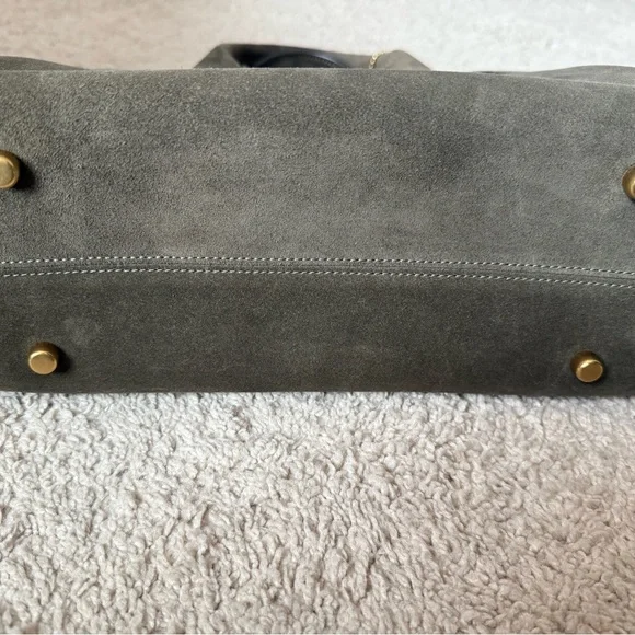 Coach Suede Empire 28 Satchel in Olive Green - Picture 6 of 12